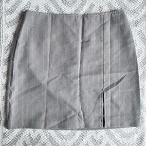 MODERN ESSENTIALS Vintage Juniors Grey White Pinstriped Mini Skirt 9